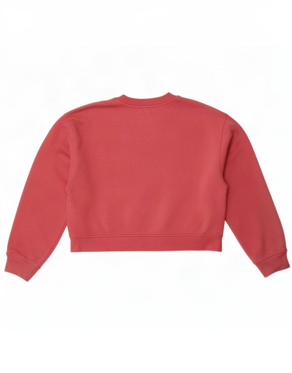Женский укороченный свитшот Zara UK 16, большой розовый хлопок
