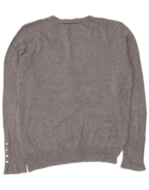 Женский кардиган Zara UK 14, большой серый вискоза