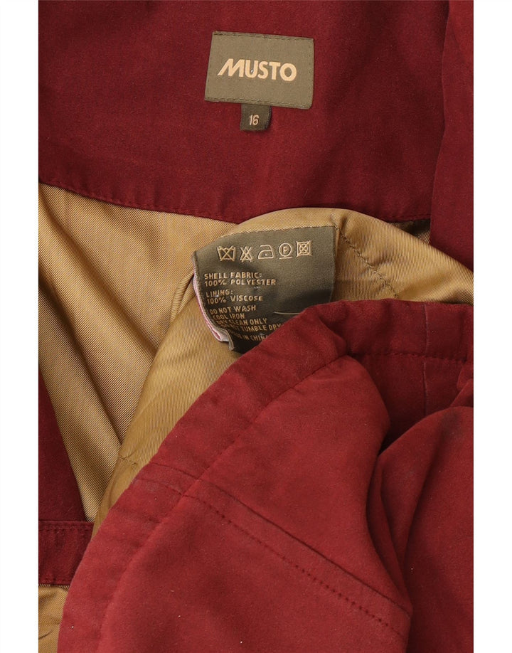 Женская куртка Musto UK 16, большой бордовый полиэстер