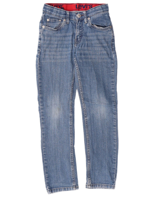 LEVI'S Boys Straight Jeans 7-8 Years W23 L24 Blue Cotton