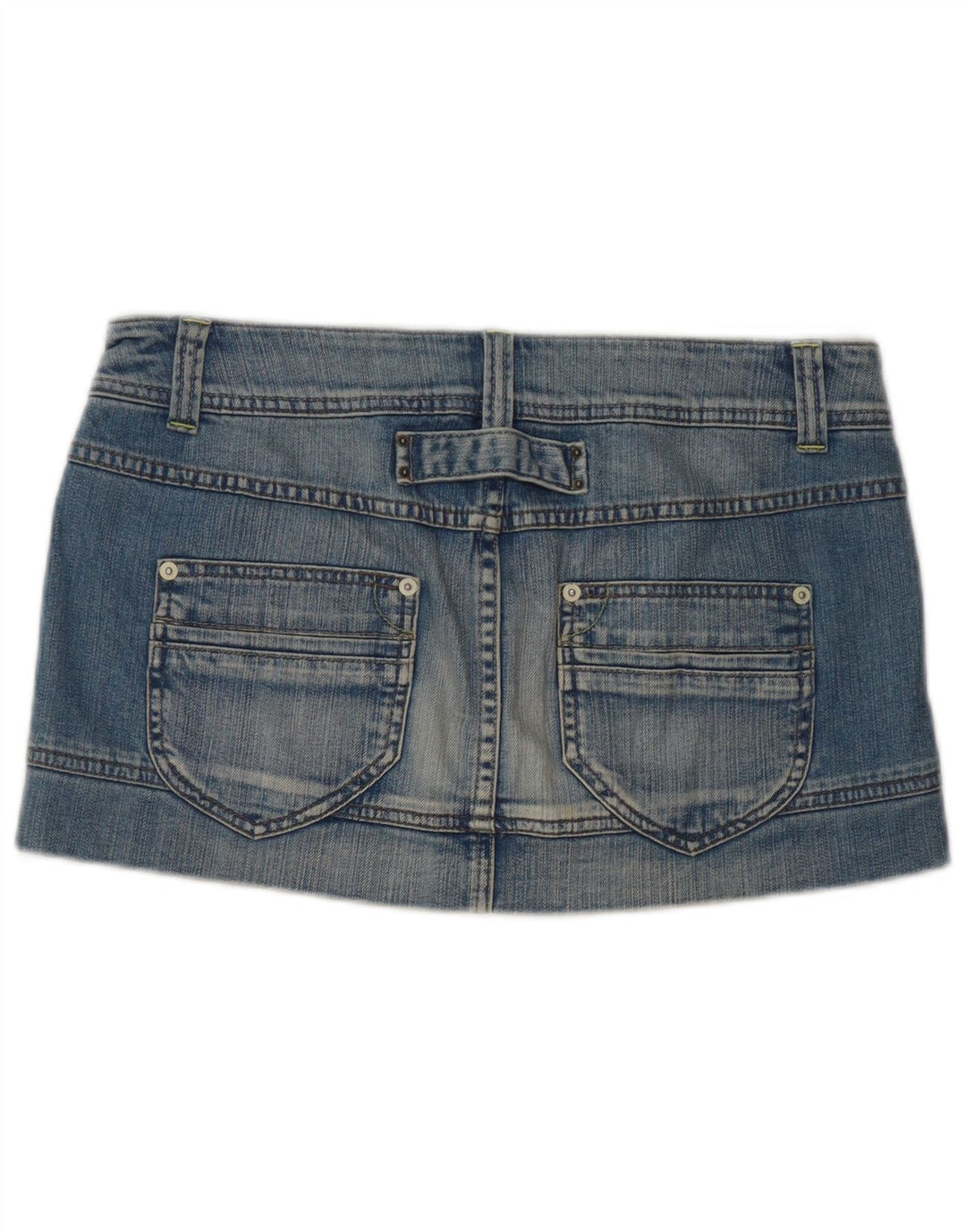 Женская мини-юбка джинсовая Benetton IT 42 Medium W32 Синяя, хлопок
