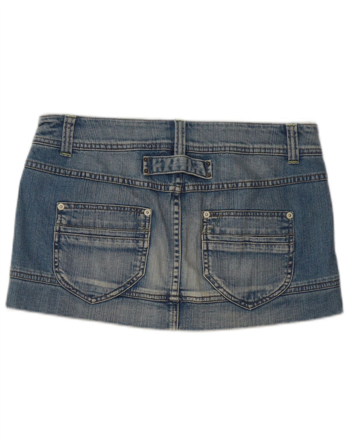 Женская мини-юбка джинсовая Benetton IT 42 Medium W32 Синяя, хлопок