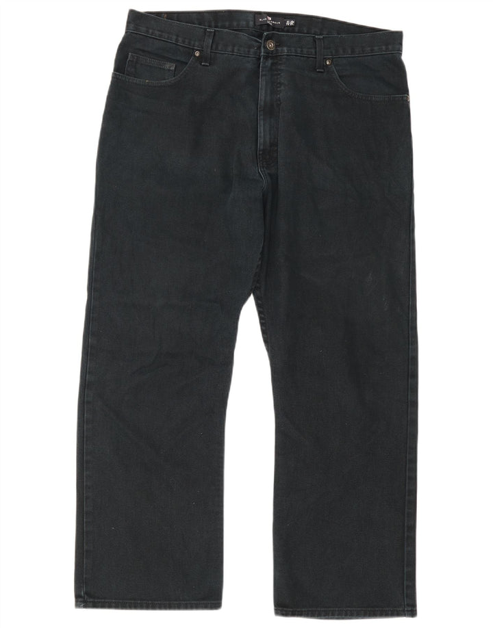 Мужские прямые джинсы Marks & Spencer Blue Harbour W38 L29, черный хлопок