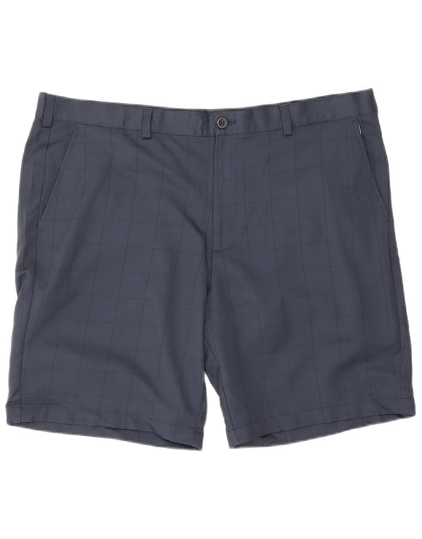 Мужские шорты-чиносы для гольфа Izod W40 XL, темно-синие, полиэстер в клетку