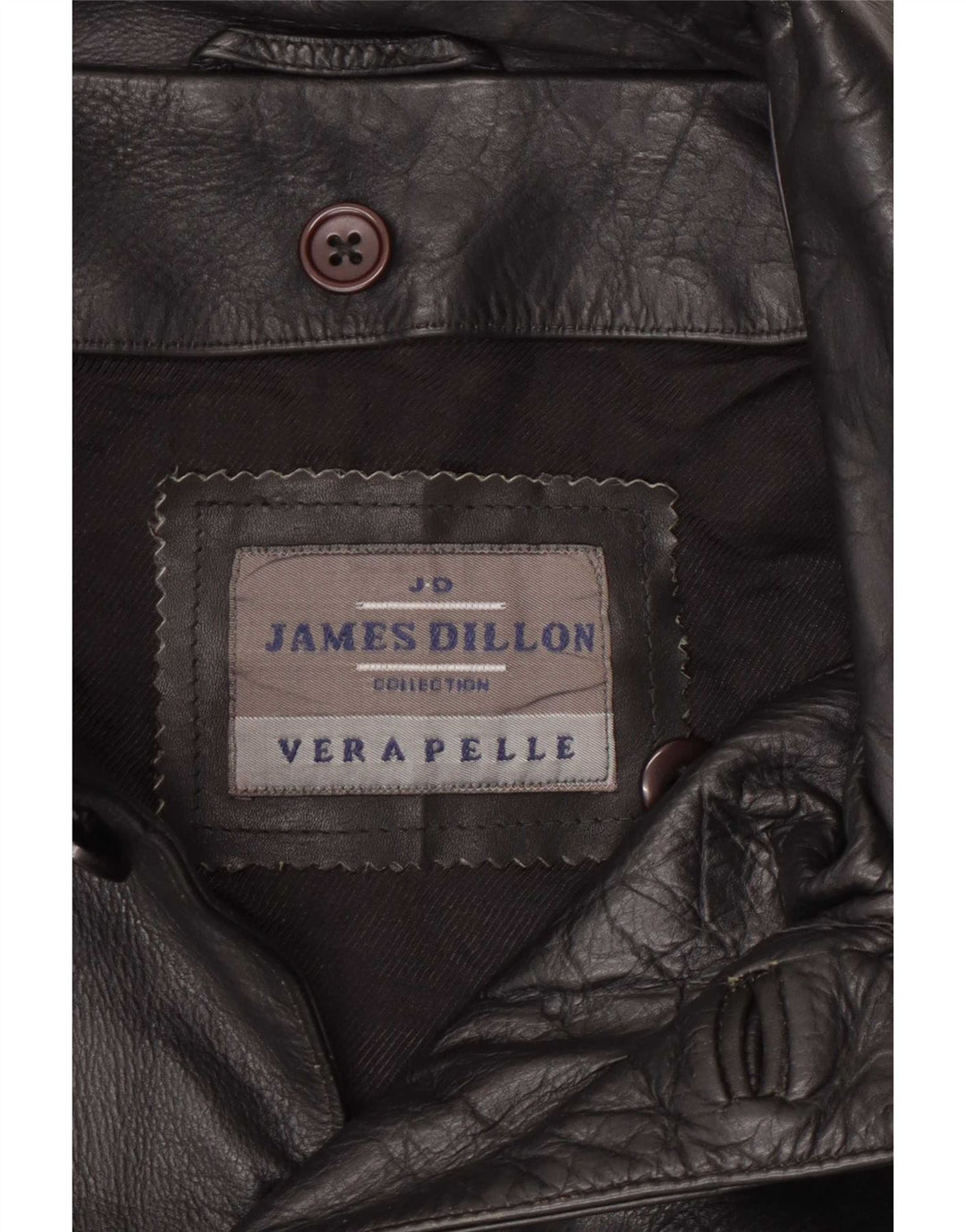 Мужская кожаная куртка James Dillon UK 42 XL черная