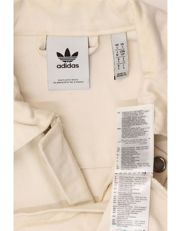 Мужская куртка-бомбер Adidas UK 36, маленькая, белый, хлопок