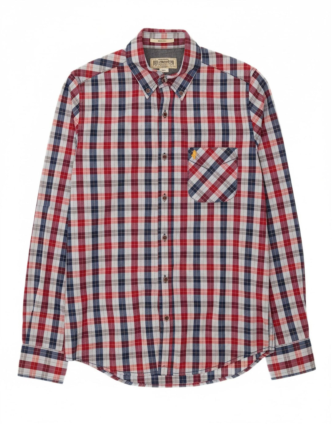 MARLBORO CLASSICS Mens Custom Fit Shirt Small Red Check Cotton Vintage Marlboro Classics and Second-Hand Marlboro Classics from Messina Hembry 