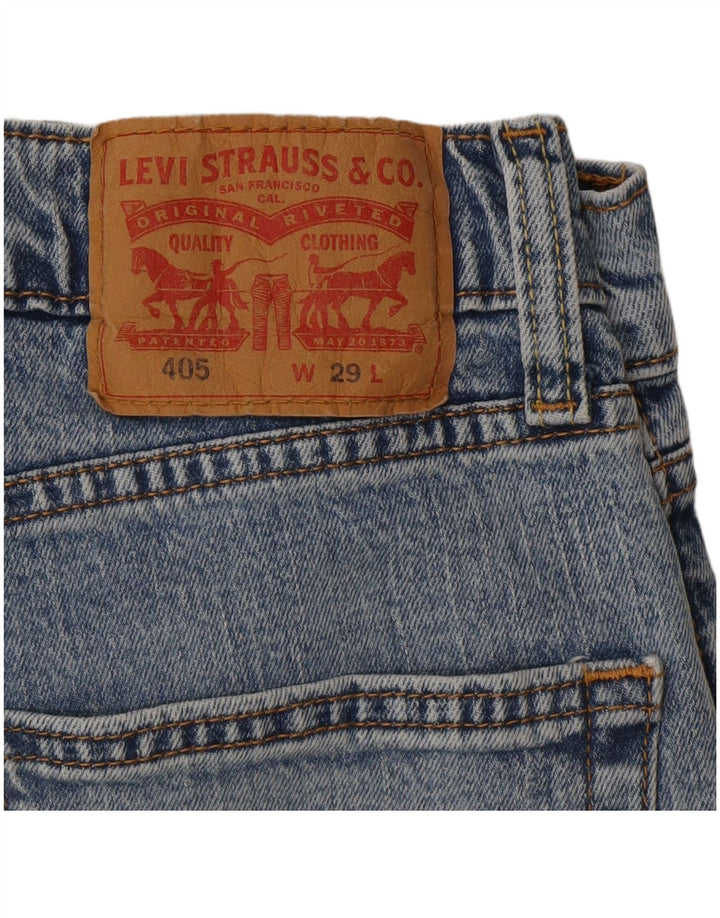 Мужские джинсовые шорты Levi's 405 W29, маленькие синие, хлопок