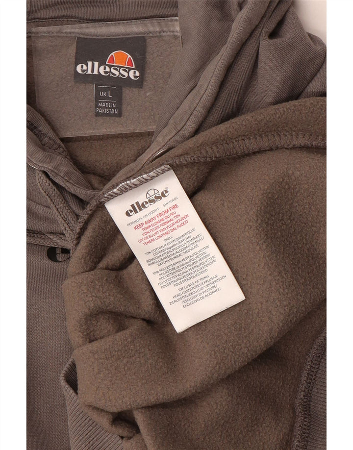 Мужской джемпер с капюшоном Ellesse с рисунком, большой серый, хлопок