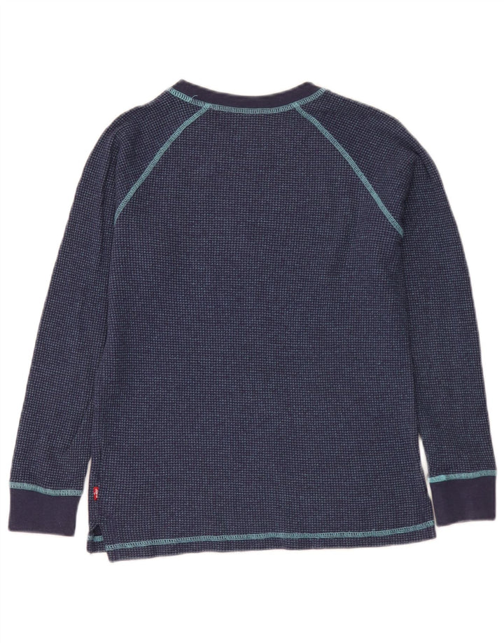 Топ Levi's с длинными рукавами для мальчиков 11–12 лет, темно-синий, хлопок