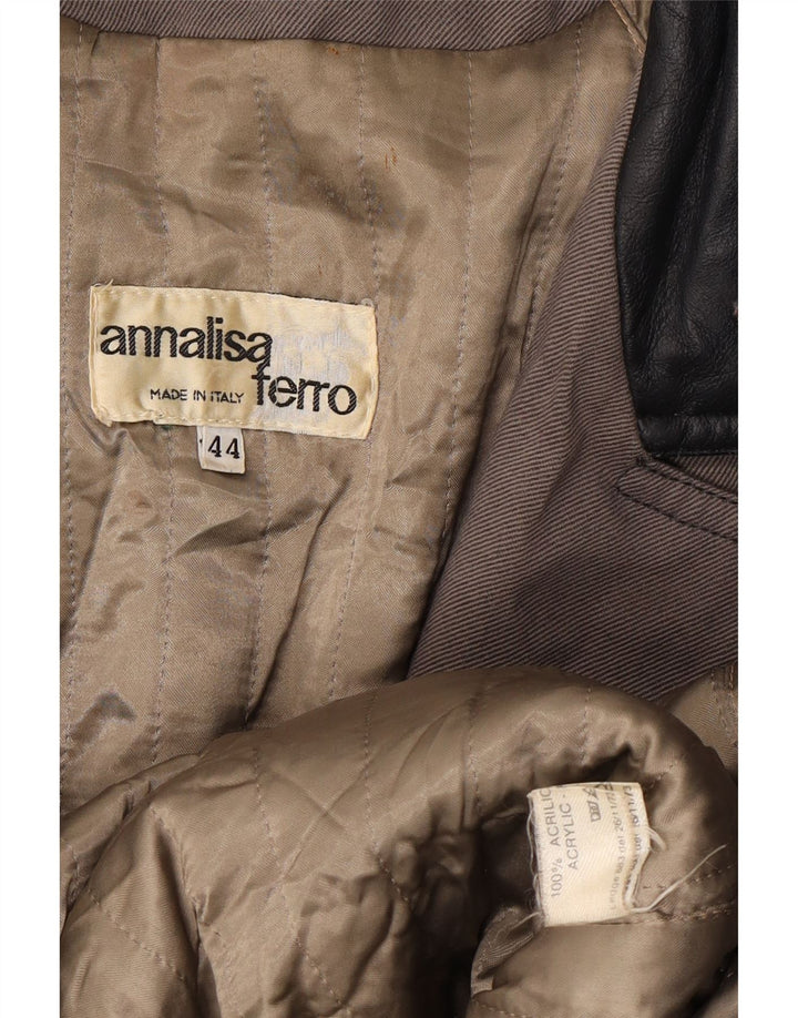ANNALISA FERRO Женское пальто IT 44 Средний Серый Акрил