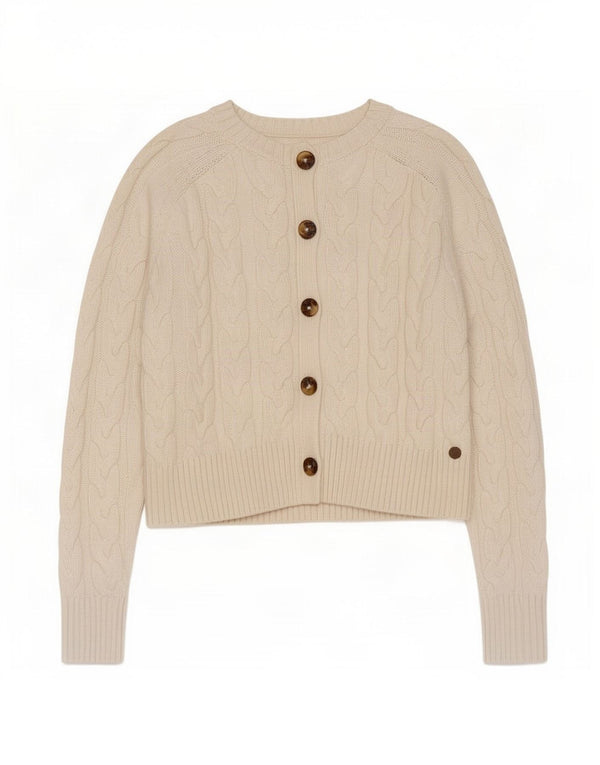 Женский кардиган Jack Wills UK 12, хлопковый средний белый цвет
