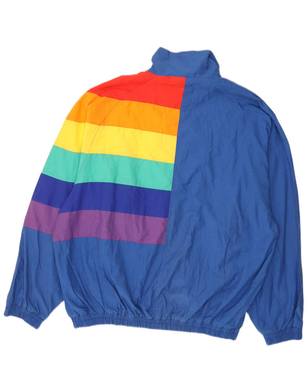 Faber Mens Tracksuit Top Jacket XL Blue Colourblock Cotton