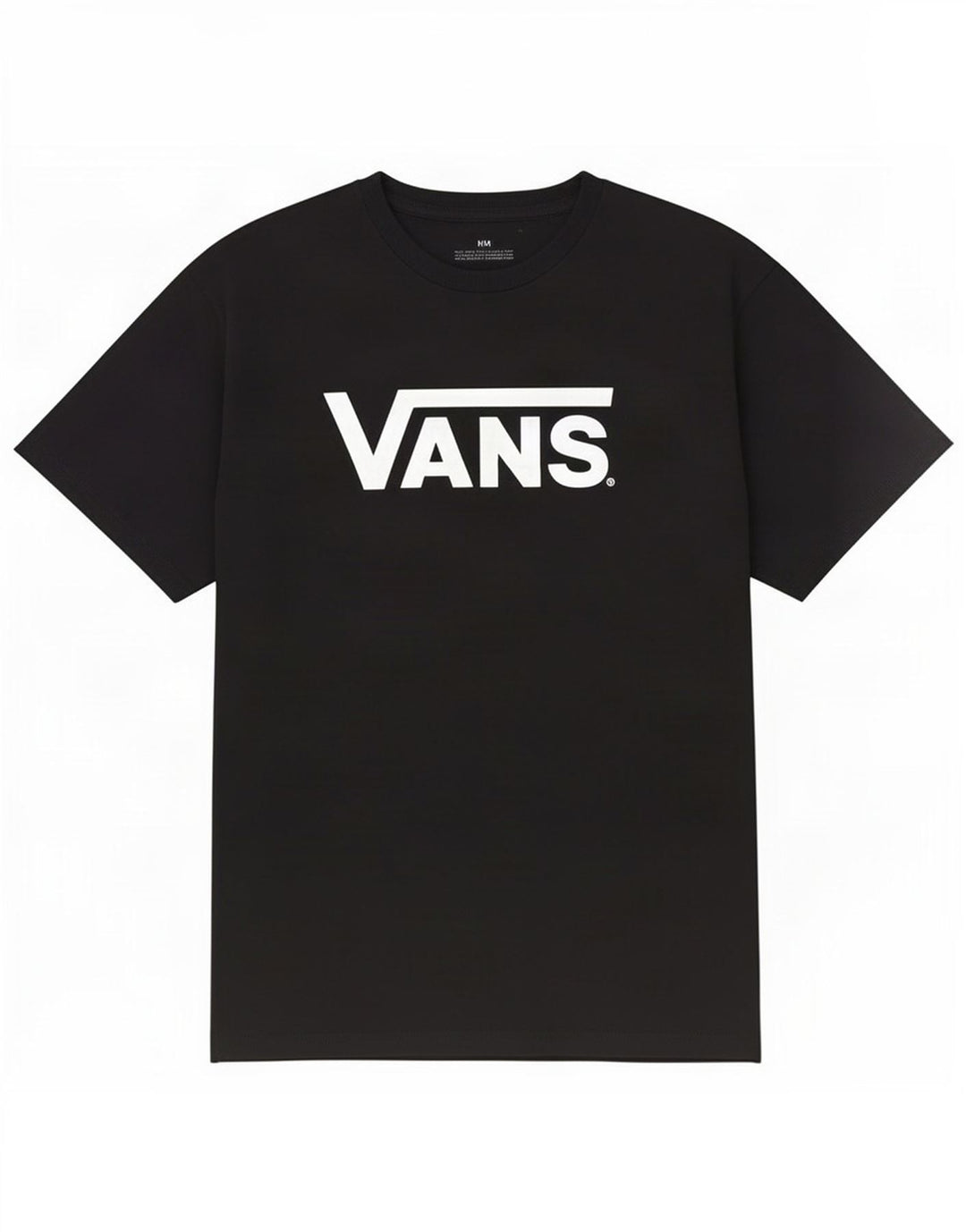 Мужская футболка с рисунком Vans, хлопковый топ среднего размера, черный