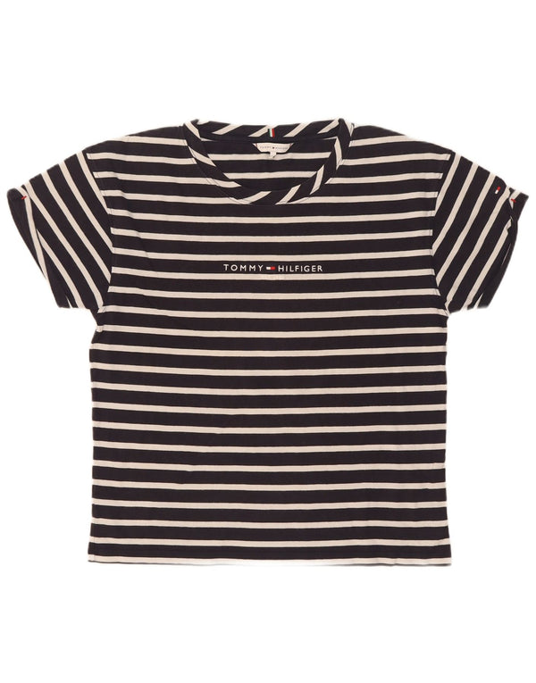 Женская футболка Tommy Hilfiger Top UK 14 Medium Navy Blue в полоску