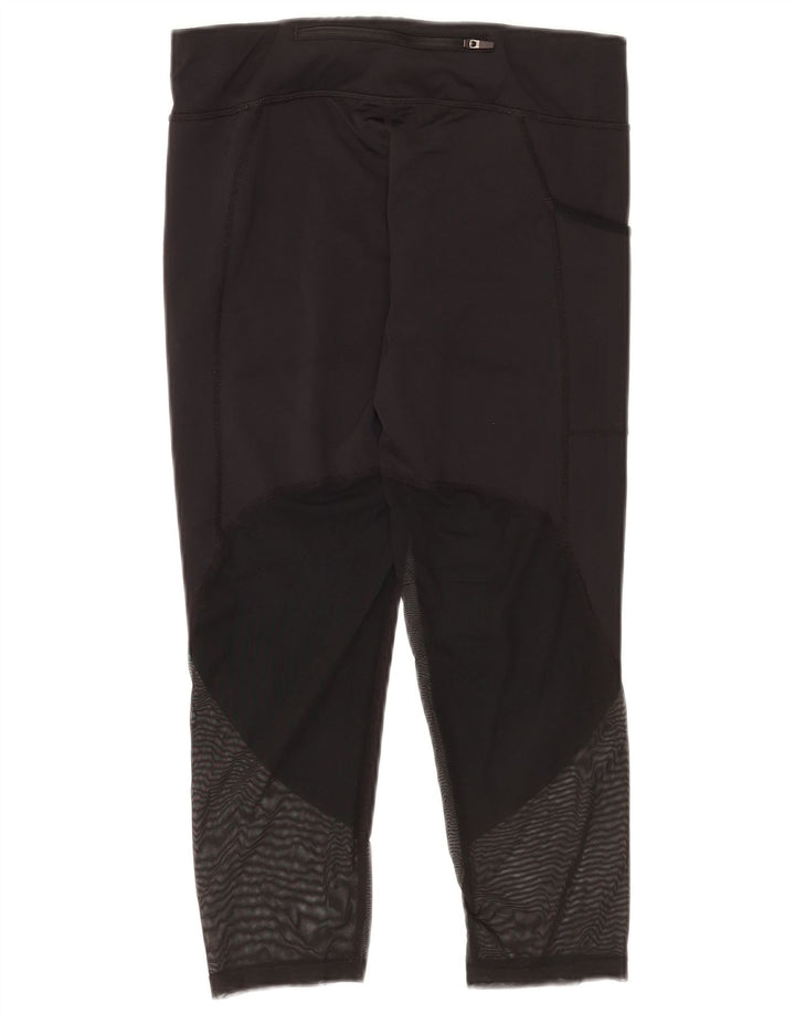 NIKE Womens Dri Fit Capri Leggings UK 12 Medium Black