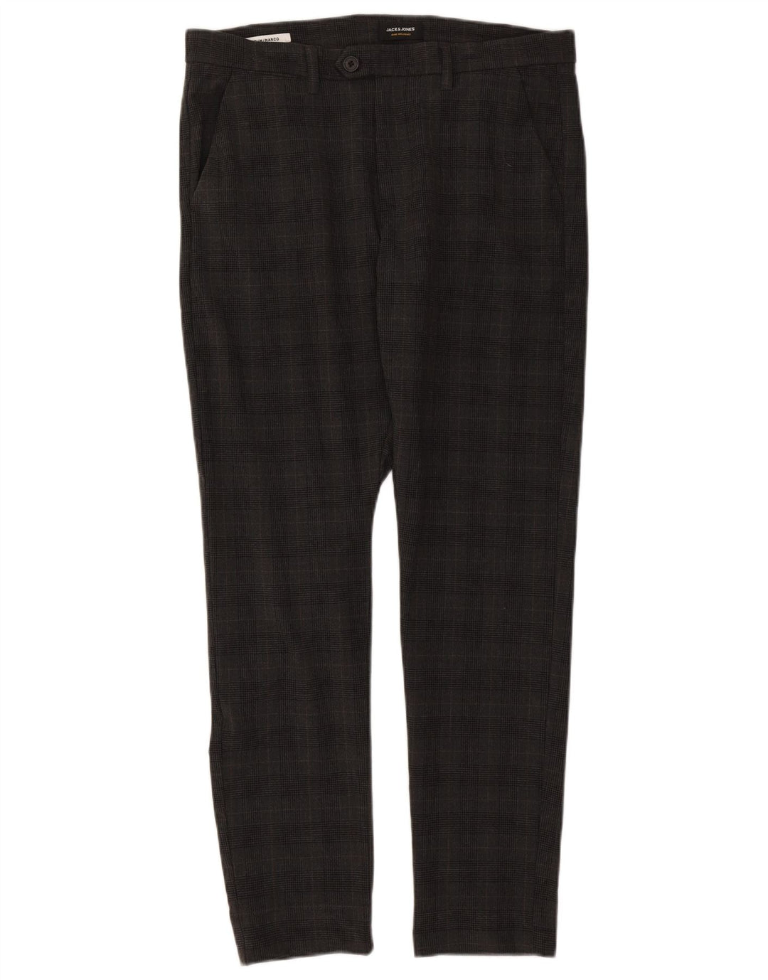 Мужские брюки Jack & Jones Marco Slim Suit W34 L32 серые в клетку из полиэстера