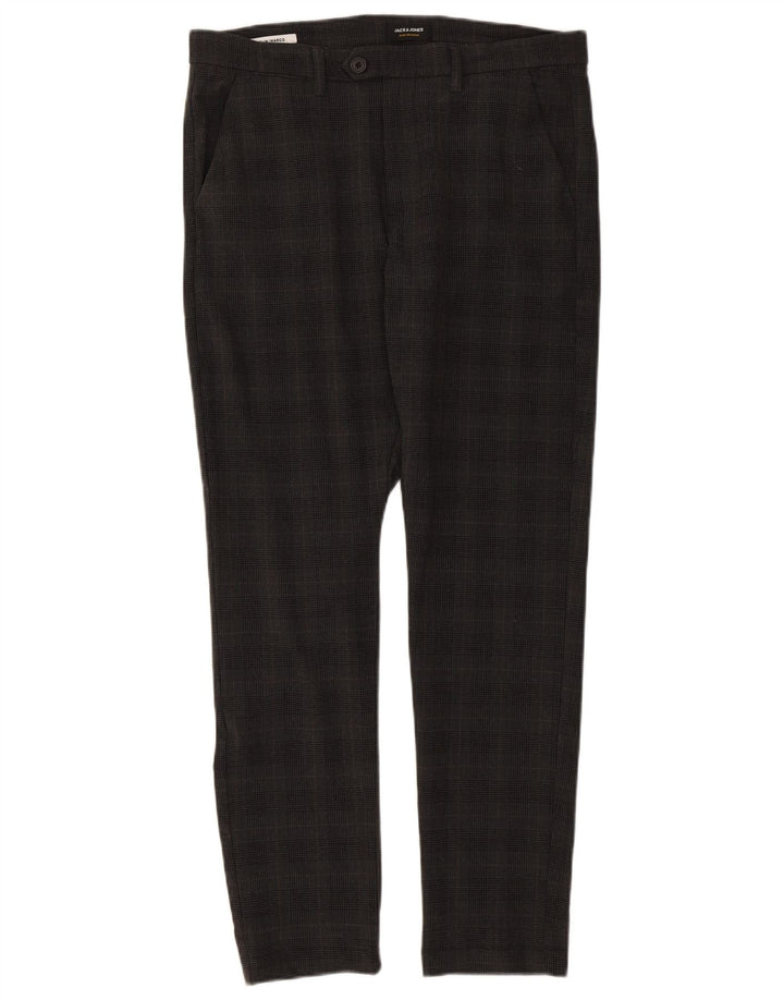 Мужские брюки Jack & Jones Marco Slim Suit W34 L32 серые в клетку из полиэстера