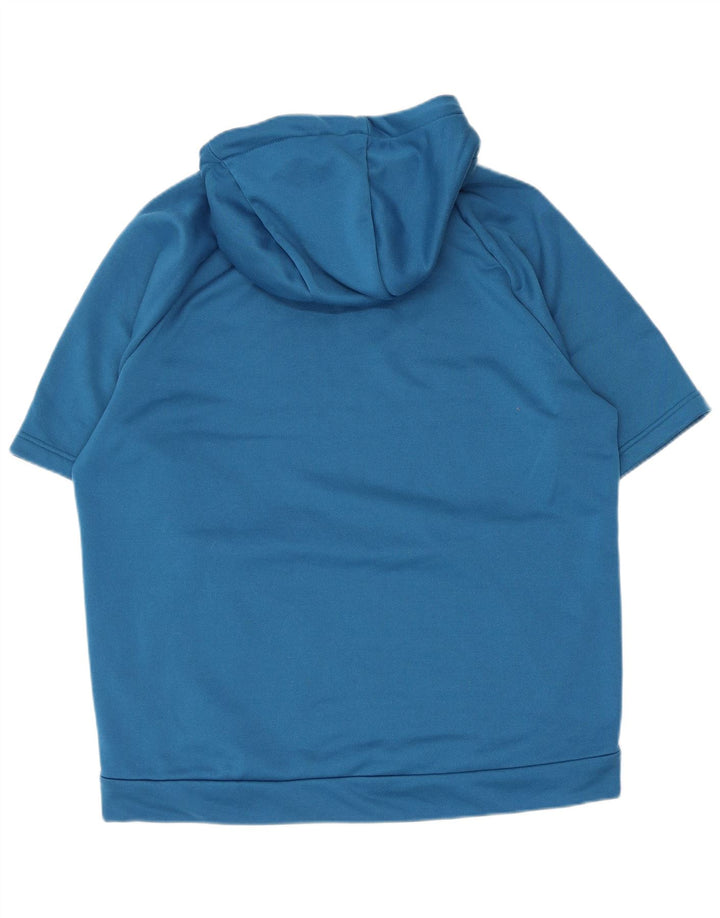 Мужская толстовка с короткими рукавами Nike Dri Fit, большой синий полиэстер