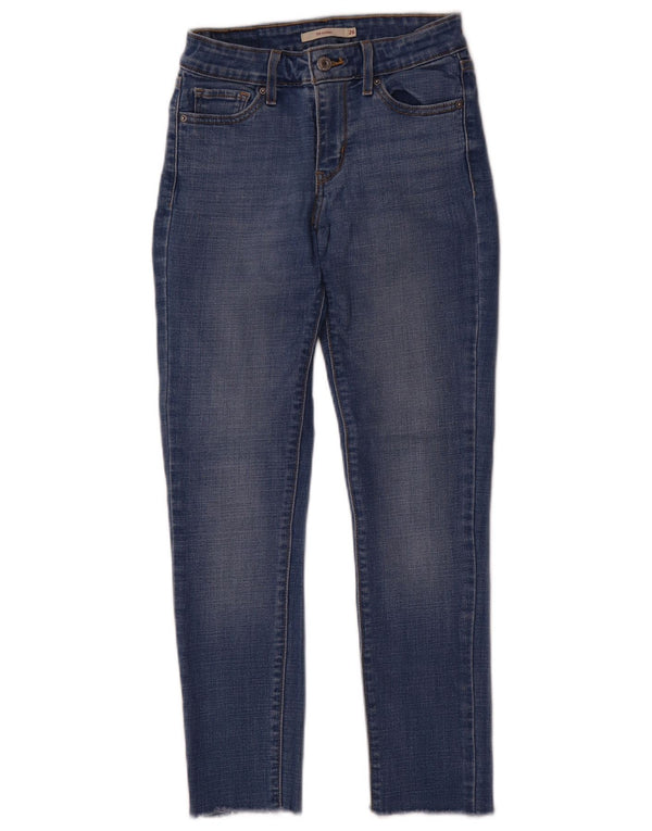 Джинсы скинни Levi's Girls 711 11-12 лет W26 L27, синий хлопок