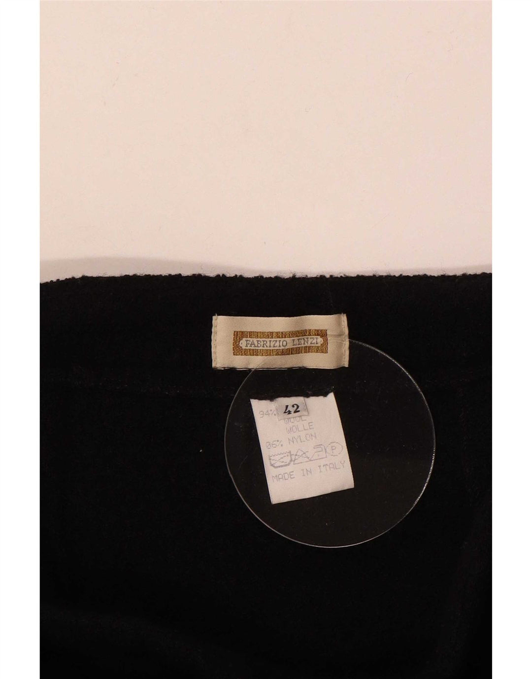 Fabrizio Lenzi Женская юбка с запахом IT 42 Medium W26 Черная шерсть