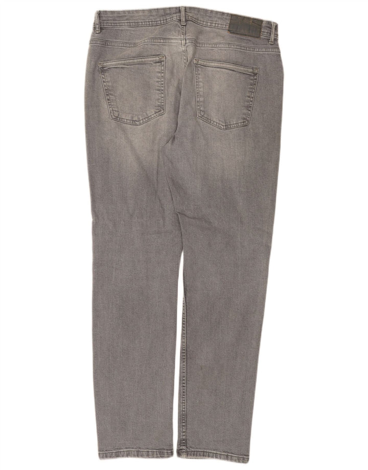 Мужские узкие джинсы Denim & Co W34 L30, серый хлопок