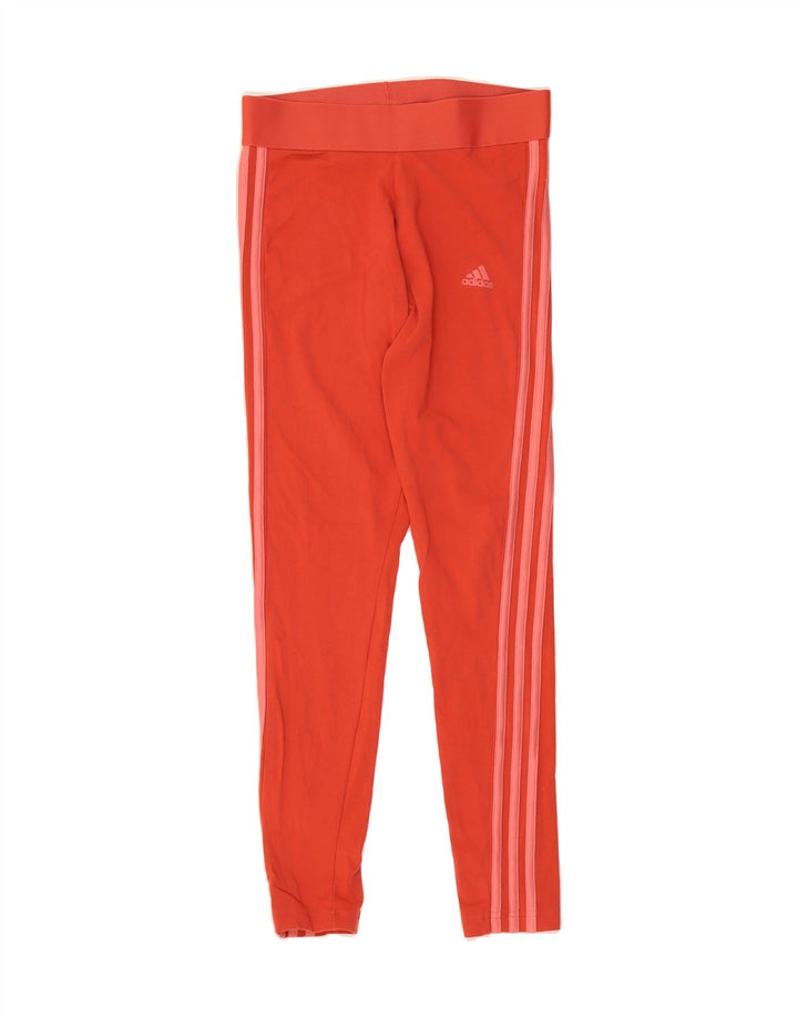 ADIDAS Womens Leggings UK 8/10 Small  Red Cotton Vintage Adidas and Second-Hand Adidas from Messina Hembry 