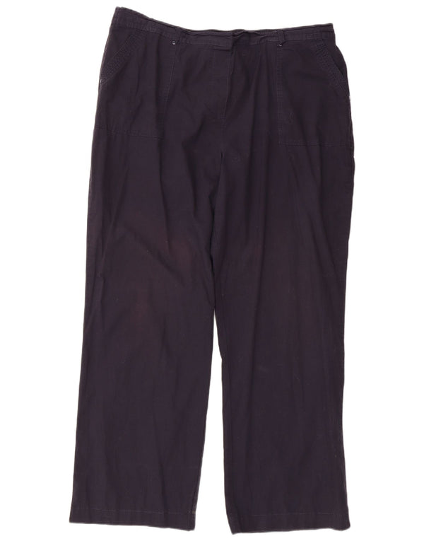 Женские прямые брюки чинос Marks & Spencer UK 18 XL W36 L29 Темно-синие