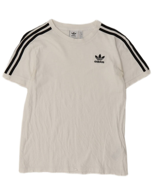 Женская футболка с рисунком Adidas Top UK 10, маленькая, белый хлопок