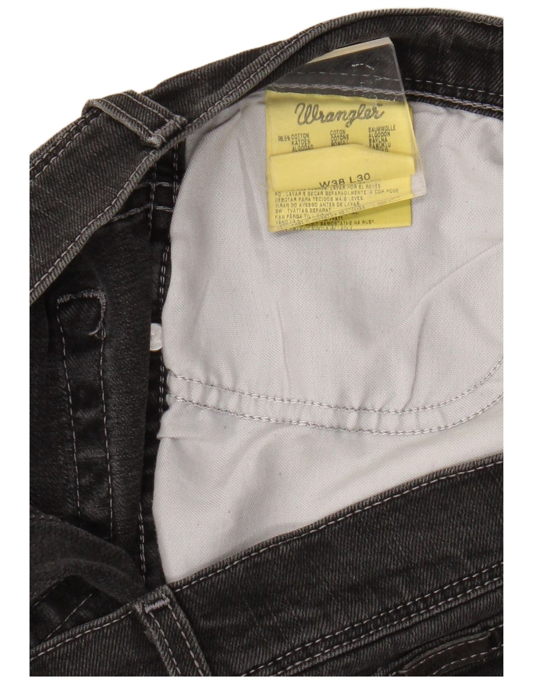 Мужские прямые джинсы Wrangler W38 L27, серый хлопок
