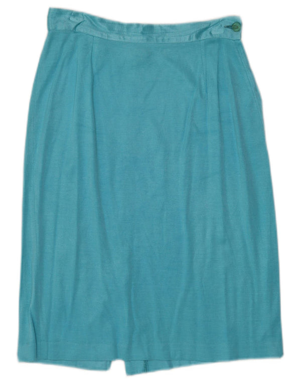 Винтажная женская юбка-карандаш IT 42 Medium W26 Синяя хлопковая