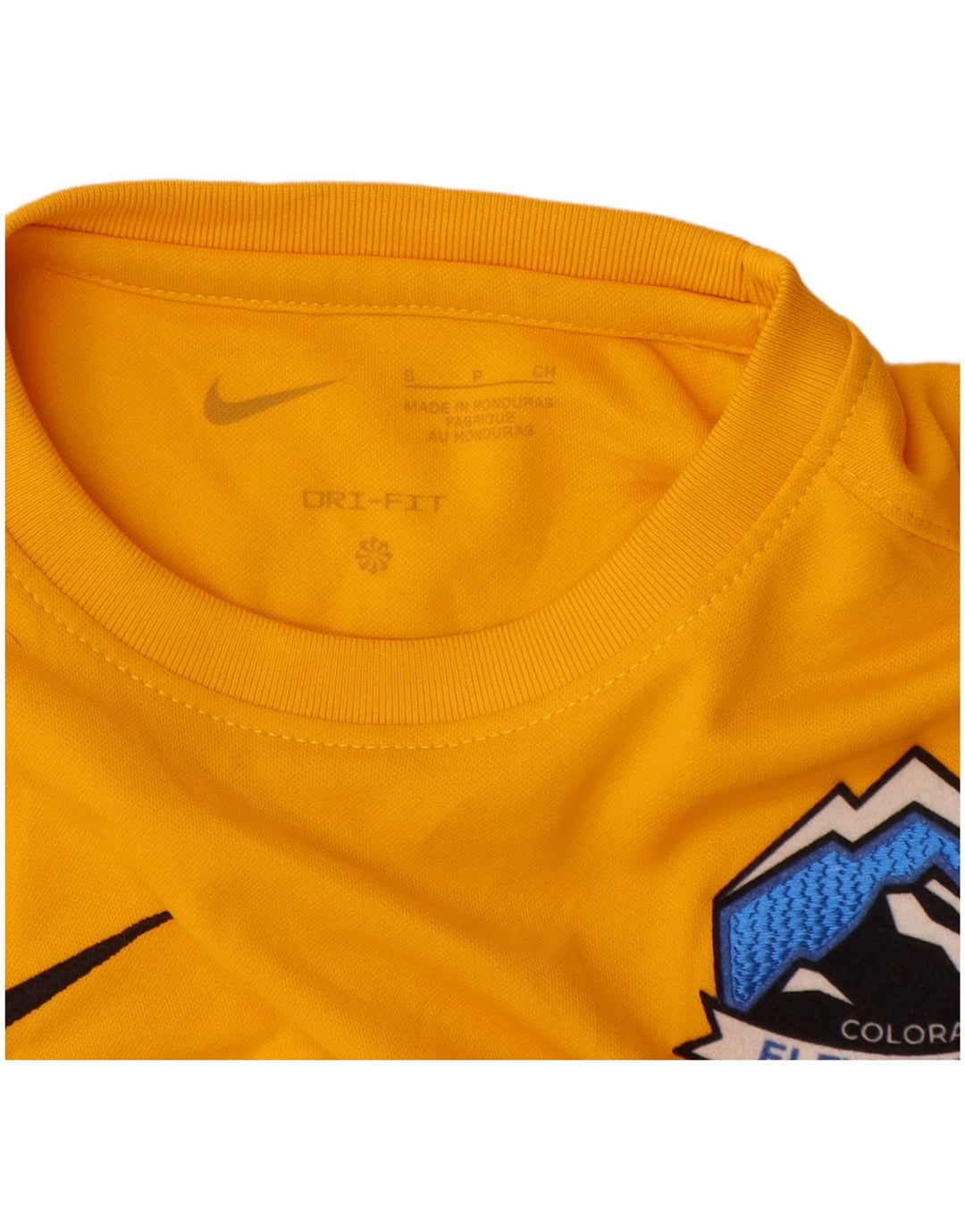 Футболка с рисунком Nike Dri Fit для мальчиков, топ 8–9 лет, маленький желтый полиэстер