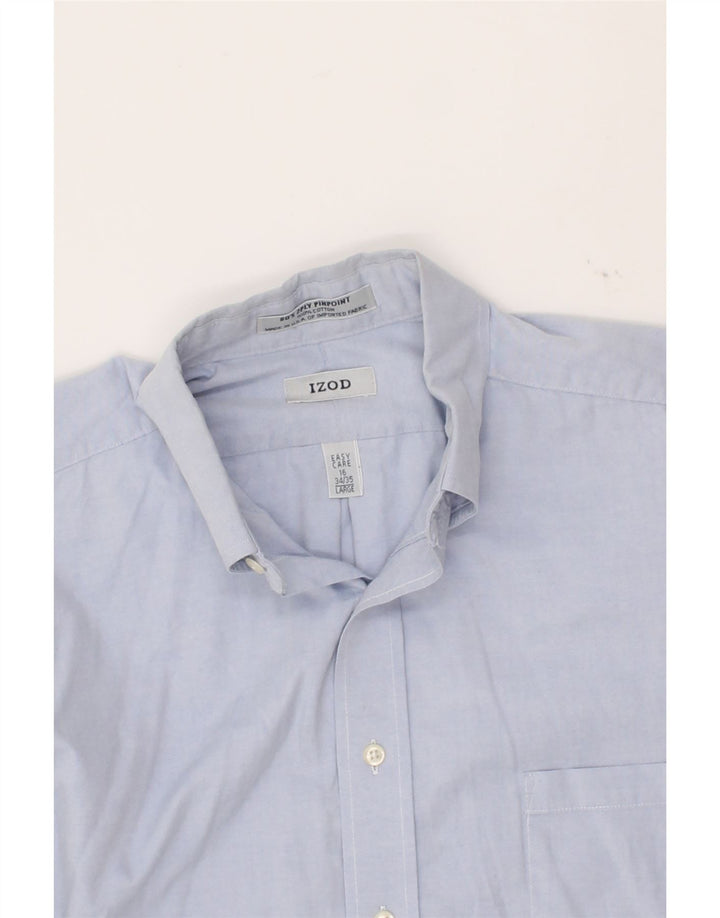 IZOD Mens Shirt Size 16 Large Blue Cotton Vintage Izod and Second-Hand Izod from Messina Hembry 