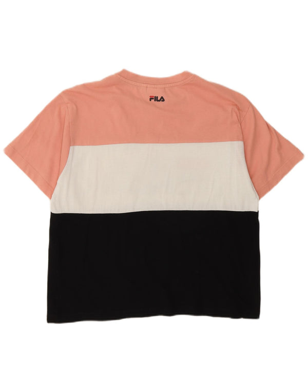 Женская футболка с рисунком Fila Top UK 14, средний разноцветный цветной блок