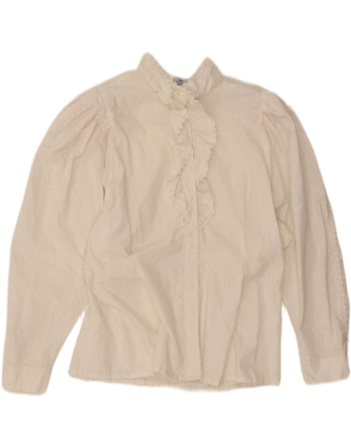 Женская рубашка Yessica с оборками спереди, EU 46 XL, белый полиэстер