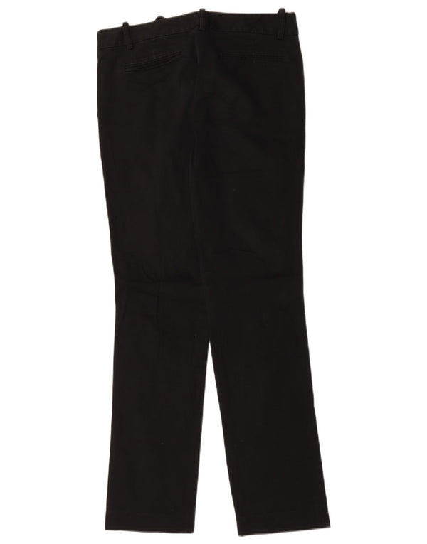 Zara Womens Straight Chino Trousers EU 40 Large W30 L29 Black Cotton