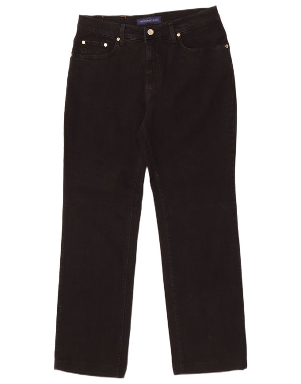 Мужские прямые джинсы Trussardi, размер 30 W30 L29, черные, хлопок