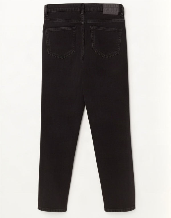 Женские зауженные джинсы Zara с высокой посадкой EU 40 Medium W30 L27, черный хлопок