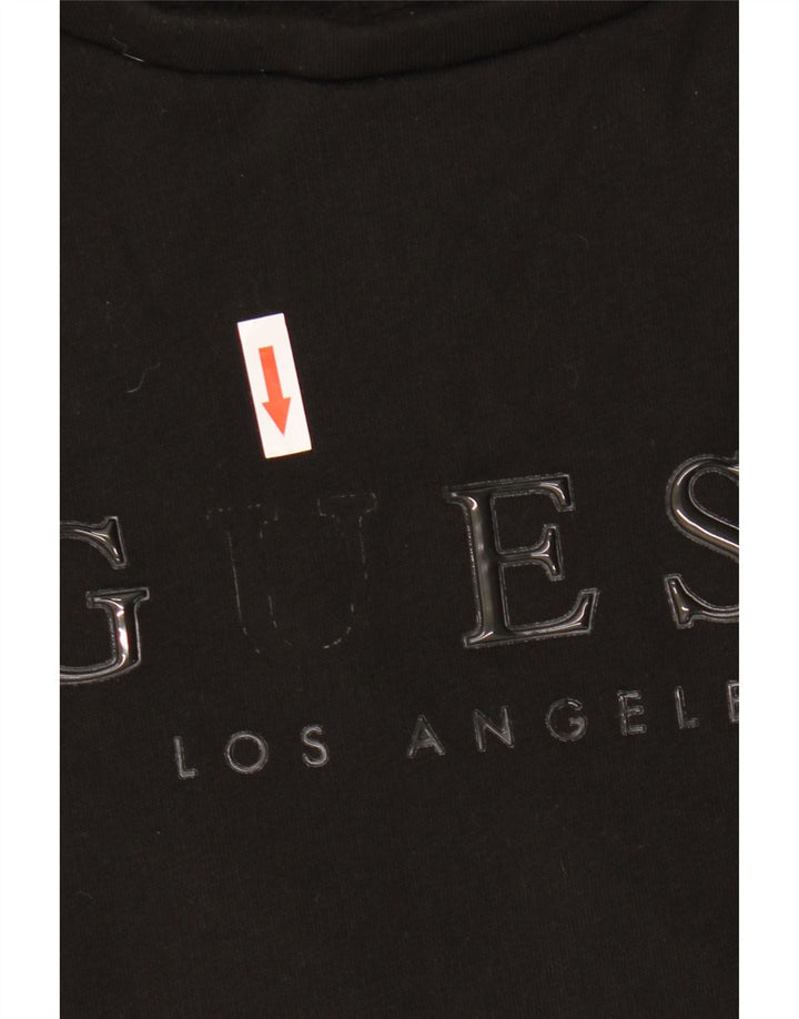Женский укороченный джемпер оверсайз с рисунком Guess UK 14, большой черный цвет