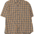 EDDIE BAUER Мужская рубашка с коротким рукавом XL, синяя клетка, хлопок