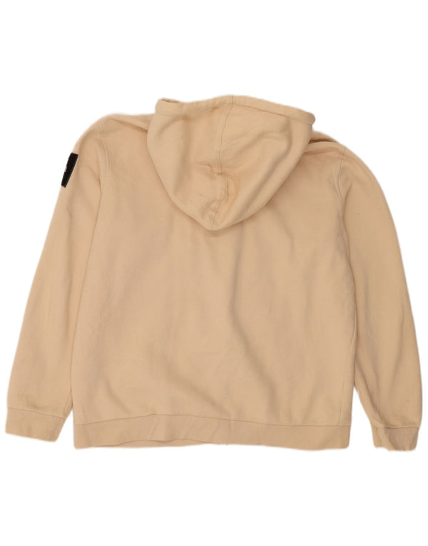 Мужской свитер с капюшоном на молнии Jack & Jones, большой размер, бежевый хлопок