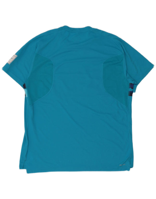 Мужская футболка Nike Dri Fit с графическим рисунком, верх XL, синий камуфляжный полиэстер