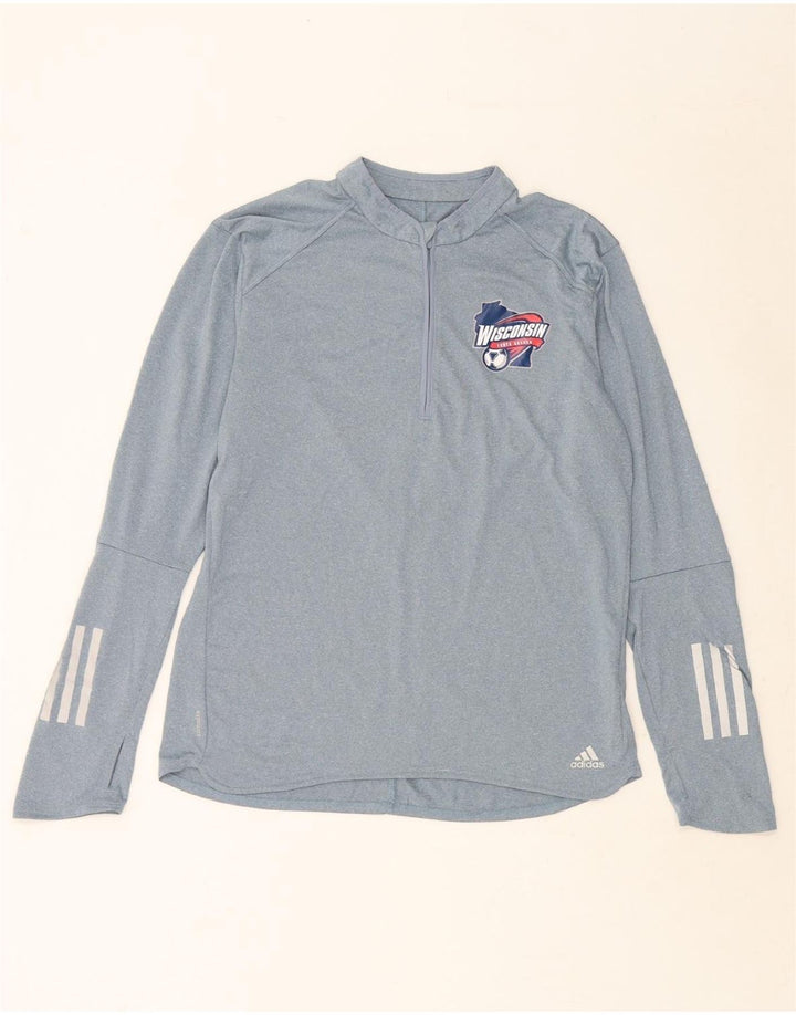 ADIDAS Womens Wisconsin Pullover Tracksuit Top UK 16/18 Large Blue