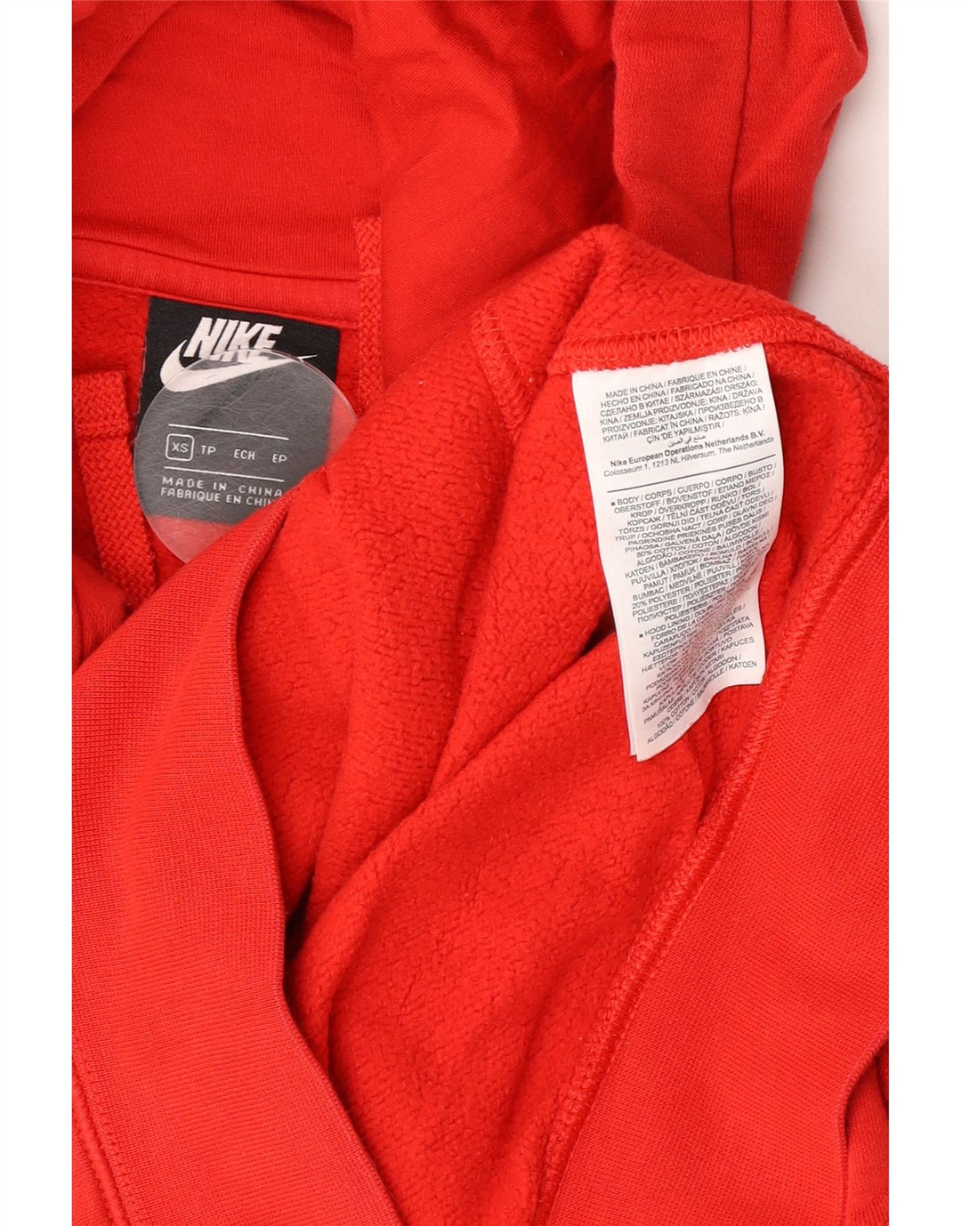 Мужской джемпер с капюшоном Nike XS, красный хлопок