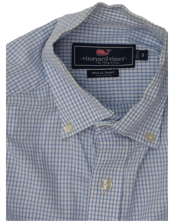 Мужская рубашка Vineyard Vines, маленькая синяя клетка, хлопок
