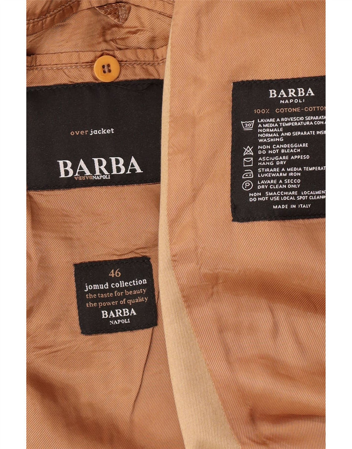 Мужское пальто Barba IT 46 маленькое бежевое, хлопок