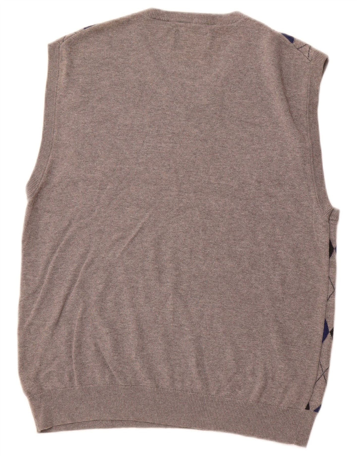 Мужская майка CHAPS, большой серый хлопок с узором ромб/ромб