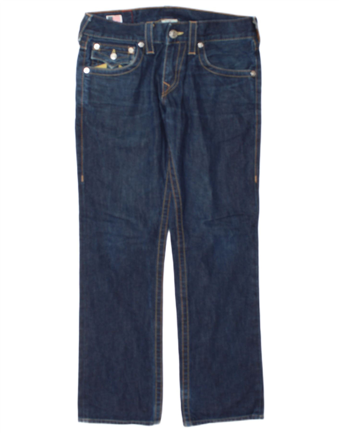 Мужские прямые джинсы True Religion W30 L31, синий хлопок