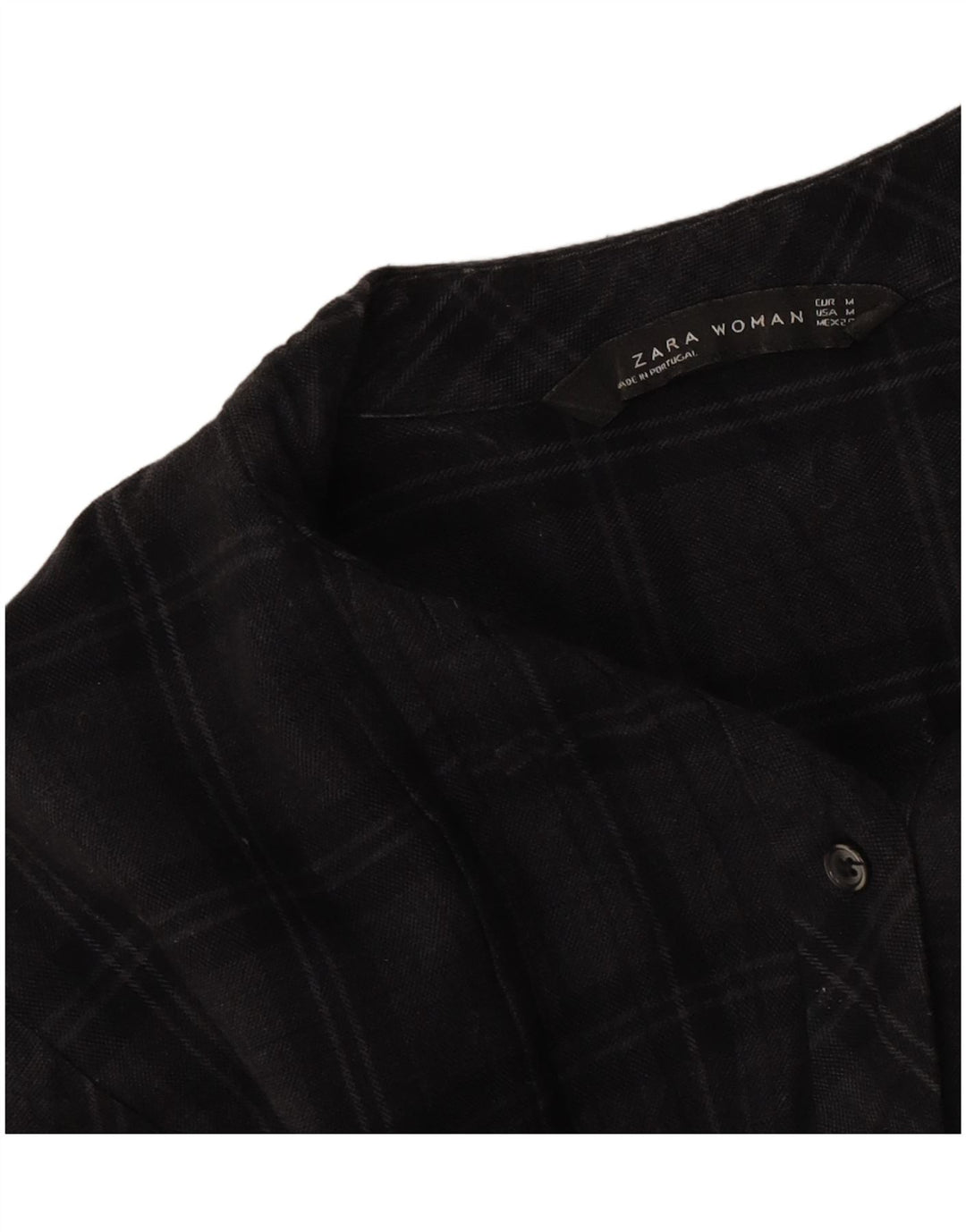 Женское платье прямого кроя с длинными рукавами Zara UK 14, средний серый цвет в клетку