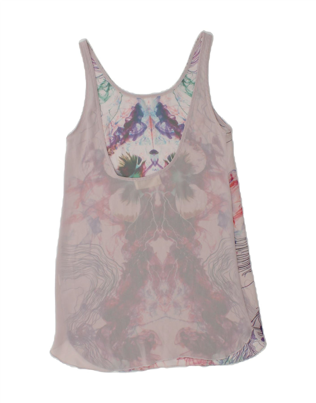 ZARA Womens Crop Sleeveless Blouse Top UK 8 Small Multicoloured Vintage Zara and Second-Hand Zara from Messina Hembry 
